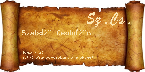 Szabó Csobán névjegykártya